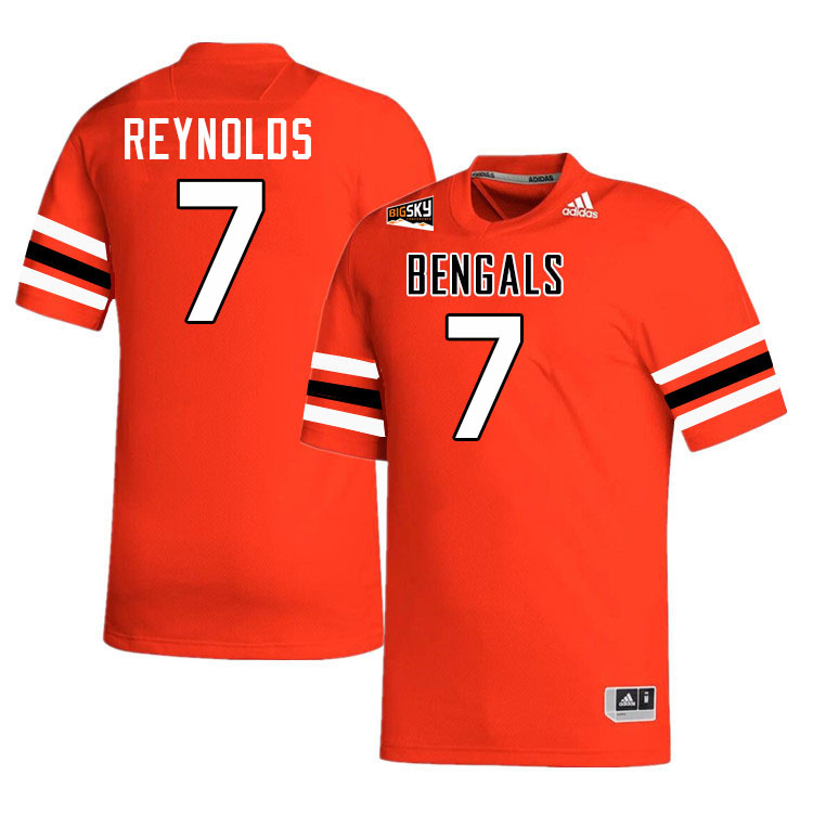 Idaho State Bengals #7 Nathan Reynolds College Football Jerseys,Uniforms Stitched-Orange